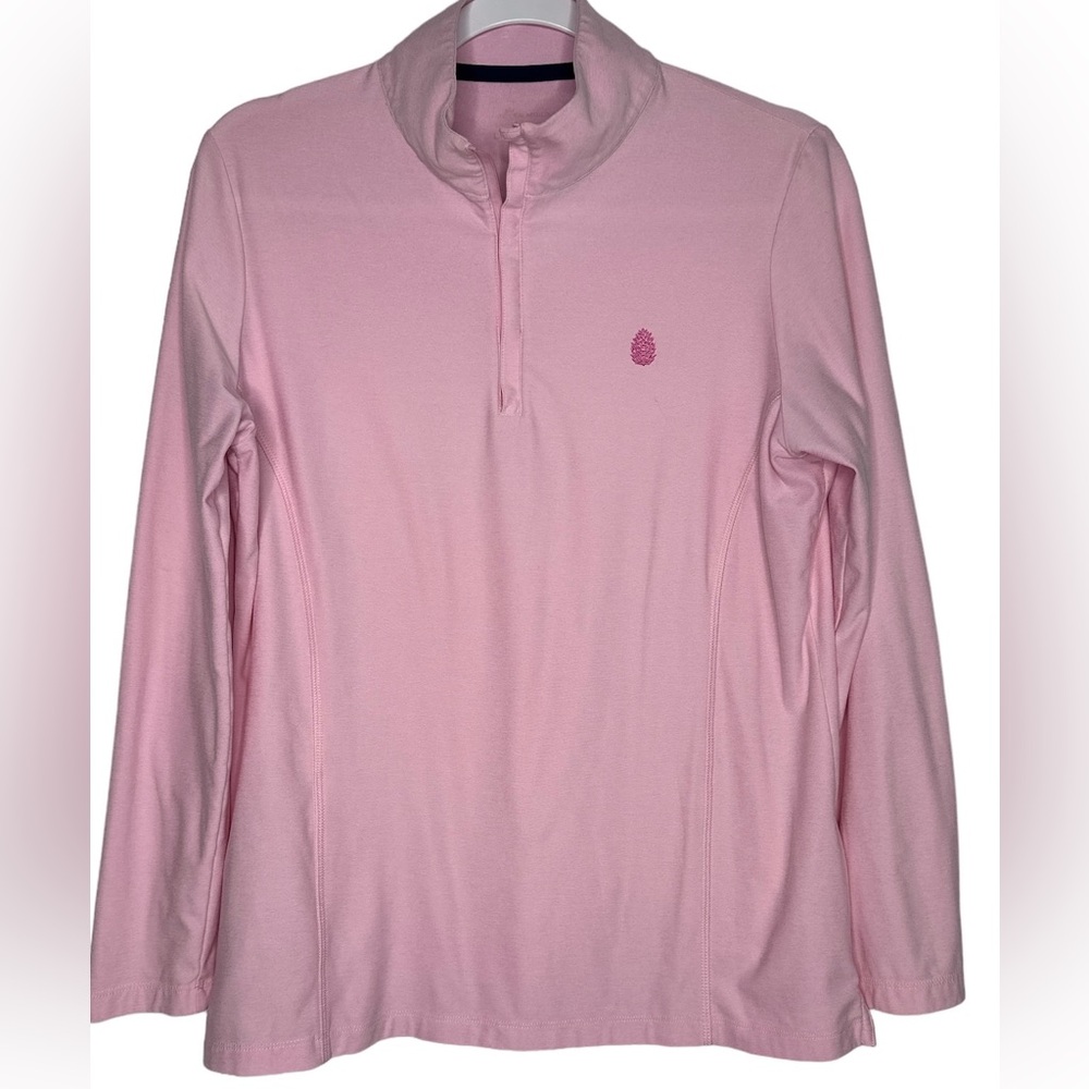 Peter Millar 1/4 Zip Pullover Golf Sweatshirt Women's‎ Large Pink